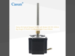 네마 34 하이브리드 스테퍼 모터 브레이크 24V DC 4.5N.m 큰 견고한 CE RoHS Casun 모터에서 인증