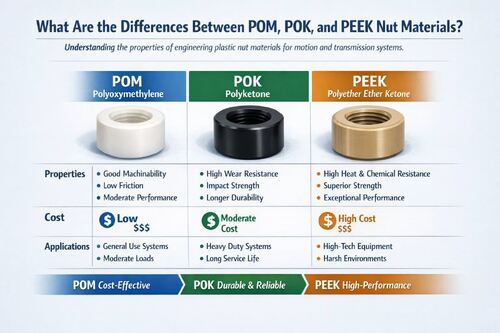최신 회사 블로그 어떤 너트 재질을 선택해야 할까요: POM, POK 또는 PEEK