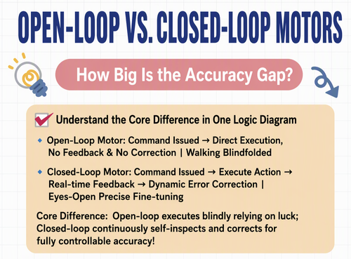 최신 회사 블로그 Open-Loop vs. Closed-Loop Stepper Motor Control